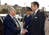  Il Presidente Ciampi viene accolto al Re del Marocco Mohammed VI al suo arrivo al Palazzo Reale.