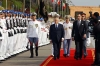  Il Presidente Ciampi, con a fianco il Re del Marocco Mohammed VI, passa in rassegna uno Schieramento d'Onore, in occasione del suo arrivo al Palazzo Reale.