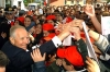 Il Presidente Ciampi al suo arrivo al Teatro Comunale.