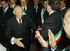 Il Presidente Ciampi al termine del suo intervento al Teatro Comunale.