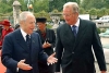 Il Presidente della Repubblica Carlo Azeglio Ciampi con  S.M. Alberto II,  Re del Belgio, durante la visita di Stato