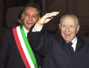 Il Presidente Ciampi in visita a Mantova, con il Sindaco della citt&#224; Gianfranco Burchiellaro.