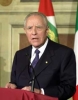 Il Presidente Ciampi durante il suo intervento alla Sala del Mappamondo.