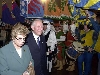 Il Presidente Ciampi in compagnia della moglie Franca al suo arrivo in Piazza del Campo.