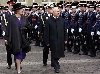 Il Presidente Ciampi con Sua Maest&#224; la Regina Beatrice riceve gli Onori militari al suo arrivo al Palazzo Reale