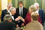 Il Presidente Ciampi con Sua Maest&#224; la Regina Beatrice d'Olanda al pranzo ufficiale a Palazzo Reale