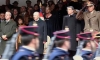 Il Presidente Ciampi con il Ministro della Difesa Antonio Martino,Carlo Giovanardi Ministro per i Rapporti con il Parlamento e Il Gen. Rolando Mosca Moschini Capo di S.M. della Difesa durante la cerimonia di giuramento degli Allievi