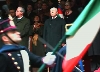 Il Presidente Ciampi con il Ministro della Difesa Antonio Martino durante la cerimonia di giuramento degli Allievi della Accademia Militare