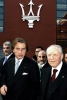 Il Presidente Ciampi in visita allo stabilimento della Maserati con il Presidente del Gruppo Ferrari-Maserati Luca Cordero di Montezemolo.