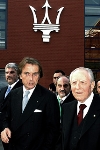 Il Presidente Ciampi in visita allo stabilimento della Maserati con il Presidente del Gruppo Ferrari-Maserati Luca Cordero di Montezemolo.