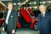 Il Presidente Ciampi con Luca Cordero di Montezemolo, Presidente del Gruppo Ferrari-Maserati durante la visita allo stabilimento.