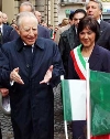 Il Presidente Ciampi con il Sindaco della citt&#224; Mara Scagni