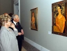 Il Presidente Ciampi in compagnia della moglie Franca visita la Mostra &quot;Amedeo Modigliani.L'Angelo dal volto severo&quot;.