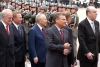 Il Presidente Ciampi (al centro della foto) con, da sinistra, il Presidente della Repubblica Federale di Germania Johannes Rau, il Presidente della Repubblica Slovacca Rudolf Schuster, il Presidente di Polonia Aleksander Kwasniewski, e il Presidente Federale della Repubblica d' Austria Thomas Klestil, durante la cerimonia di benvenuto in occasione del X vertice dei Capi di Stato dell'Europa centrale