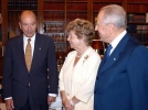 Il Presidente Ciampi con la moglie Franca ed il Presidente della Repubblica Ellenica Constantinos Stephanopulos a Palazzo Presidenziale.