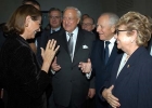 Il Presidente Ciampi, la moglie Franca, il Presidente del Senato francese Christian Poncelet e Claudia Cardinale all'esposizione "Botticelli, da Lorenzo il Magnifico al Savonarola".