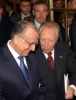 I Presidenti della Repubblica Italiana e di Romania, Carlo Azeglio Ciampi e Ion Iliescu, al termine del Forum economico italo-rumeno. Al centro della foto: il Presidente dell'ICE Beniamino Quintieri