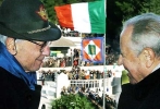 Il Presidente Ciampi ed il Gen. Luigi Poli, Presidente dell'Associazione Nazionale Combattenti della Guerra di Liberazione, al Sacrario, per la celebrazione del 60&#176; anniversario della prima battaglia combattuta dal rinnovato Esercito Italiano.