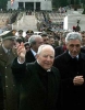 Il Presidente Ciampi, a fianco il Presidente della Regiona Campania Antonio Bassolino, al termine della cerimonia, dopo aver reso omaggio al Sacrario, nel 60&#176;anniversario della battaglia.