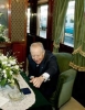 Il Presidente Ciampi a bordo del Carrozza Presidenziale, in viaggio per Livorno, in occasione dell'inaugurazione del restaurato Teatro Goldoni.
