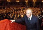 Il Presidente Ciampi al Teatro Sociale poco prima del suo intervento.