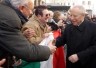 Il Presidente Ciampi al suo arrivo in Piazza Duomo.