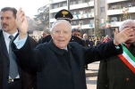 Il Presidente della Ciampi al suo arrivo nella cittadina lombarda.