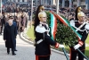 Il Presidente Ciampi rende omaggio al Monumento alla Resistenza, subito dopo il suo arrivo a Sesto.