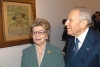 Il Presidente Ciampi con la moglie Franca durante la visita ai &quot;Tesori ritrovati. I Carabinieri nell'arte e per parte&quot;, sullo sfondo un Van Gogh recuperato.