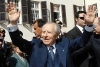 Il Presidente Ciampi al suo arrivo a Palazzo Ducale.