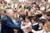 Il Presidente Ciampi al suo arrivo in Piazza Cavalli.