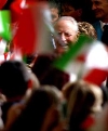 Il Presidente della Repubblica Carlo Azeglio Ciampi, al termine della sua visita a Piacenza.