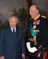 Il Presidente Ciampi con il Re Harald V, a Palazzo Reale.