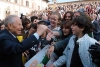 Il Presidente Ciampi al suo arrivo in citt&#224;, prima tappa della sua visita di tre giorni nella Regione toscana.