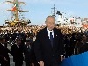 Il Presidente Ciampi al suo arrivo in Piazza Unit&#224; d'Italia.