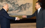 L'incontro del Presidente Ciampi con Il Primo Ministro cinese, Wen Jiabao, alla Residenza di Zhongnanhai.