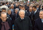 Il Presidente Ciampi al suo arrivo in Piazza San Leoluca.