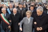 Il Presidente Ciampi in compagnia della moglie Franca, dei Presidenti della Regione e Provincia Bassolino e Villani e dal Sindaco De Biase, durante la passeggiata nel centro storico della citt&#224;