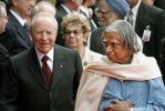 Il Presidente Ciampi con la moglie Franca, il Presidente dell'India, Avul Pakir Jainulabdeen Abdul Kalam ed il Primo Ministro Manmohan Singh, al Palazzo Presidenziale