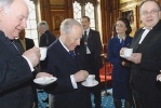 Il Presidente Ciampi con lo Speaker della Camera dei Comuni, Michael Martin e il Lord Cancelliere, Lord Falconer of Thoroton, al termine dell'incontro al Palazzo di Westminster