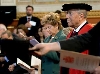 Il Presidente Ciampi con la moglie Franca durante la cerimonia di conferimento della Laurea in Diritto civile, allo Sheldonian Theatre.