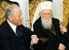 Il Presidente Ciampi con Sua Santit&#224; Maxim, Patriarca di Bulgaria e Metropolita di Sofia, nella sede del Patriarcato.