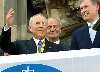 Il Presidente Ciampi, nella foto con S.M il Re di Spagna Juan Carlos ed il Presidente della Repubblica Federale di Germania Horst Koeler, dopo la cerimonia di conferimento del Premio Internazionale Carlo Magno.