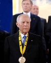 Il Presidente Ciampi con il prestigioso riconoscimento:&quot;Il Premio internazionale Carlo Magno&quot;, nella Sala dell'Incoronazione.