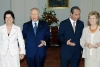 Il Presidente Ciampi con la moglie Franca,il Primo Ministro di Malta Lawrence Gonzi e la moglie Catherine al Palazzo di Castiglia, poco prima della colazione ufficiale