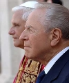 Il Presidente Ciampi con il Santo Padre Benedetto XVI in occasione della visita ufficiale al Quirinale