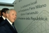 Il Presidente Ciampi, durante la visita ai nuovi padiglioni della Fiera.