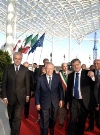 Il Presidente Ciampi durante la visita ai padiglioni della Fiera.