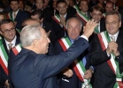 Il Presidente Ciampi al suo arrivo al Palazzo della Provincia.