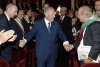 Il Presidente CIampi al suo arrivo al Teatro Marrucino per l'incontro con le Autorit&#224; Istituzionali